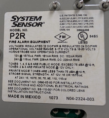 🤪 SYSTEM SENSOR HORN STROBE RED WALL MOUNT P2R
