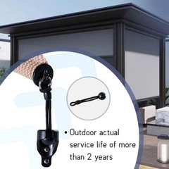 Indoor and Outdoor Sunshade Replacement Parts, Bungee kit and end Cover+2 Ext…