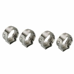 10/100X 304 Stainless Steel Single Ear Hose Clamps Assortment Water Pipe Hoop