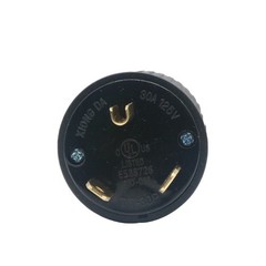 NEMA TT-30P 30A 125V RV Travel Trailer Power Plug 3-Prong Male Connector