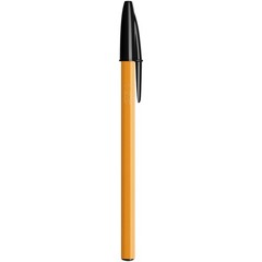 Orange Fine Ballpoint Pens Long-Lasting Ink Fine Point 0.8mm Black 20 Pack