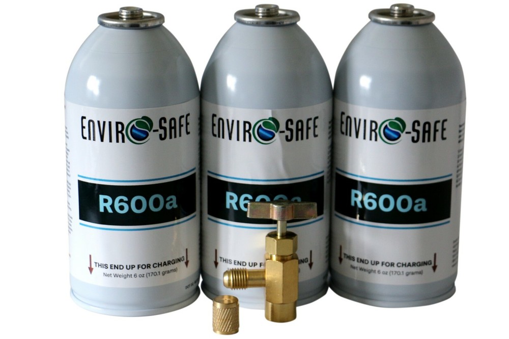 R-600a Modern Refrigerant, 3 Convenient 6 oz Cans with Top Tap and Cap #8060