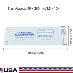 200PCS Self Seal Pouch Sterilization Bag Pouches Dental Medical 3.5″ x 10″