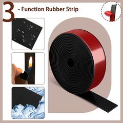 Neoprene Rubber Strips, 1″ Wide X 1/8″ Thick X 115″ Long Adhesive Solid Rubber