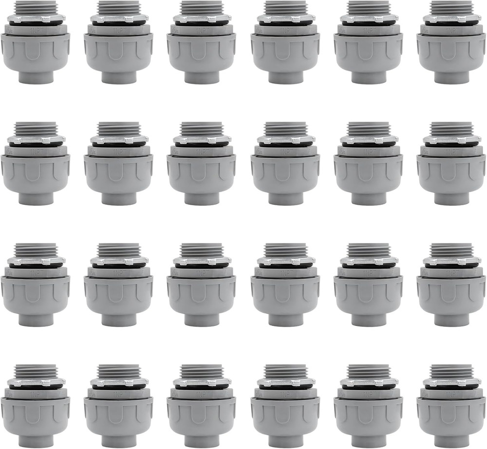 1 Inch Liquid Tight Connector PVC Flexible Conduit Connector,Straight 180 Degree