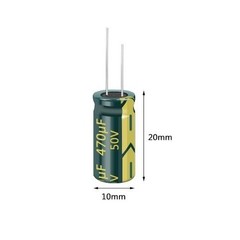 50V 470uF 10x20mm High Frequency Aluminum Electrolytic Capacitor 20pcs Lot TV