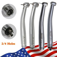 USA Dental High Speed Push Button Handpiece 2/4Hole E-generator Optic LED/No LED