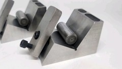 Pair Of Machinist V Blocks Fixtures 30 Degrees Jig Angle Block And Clamps
