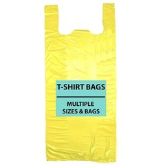 T-Shirt Plastic Shopping Bags | Plastic Disposable Grocery Many Color Plain Bags