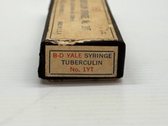 Vintage BD YALE 1cc 1YT Glass Tuberculin Syringe Becton, Dickinson & Co