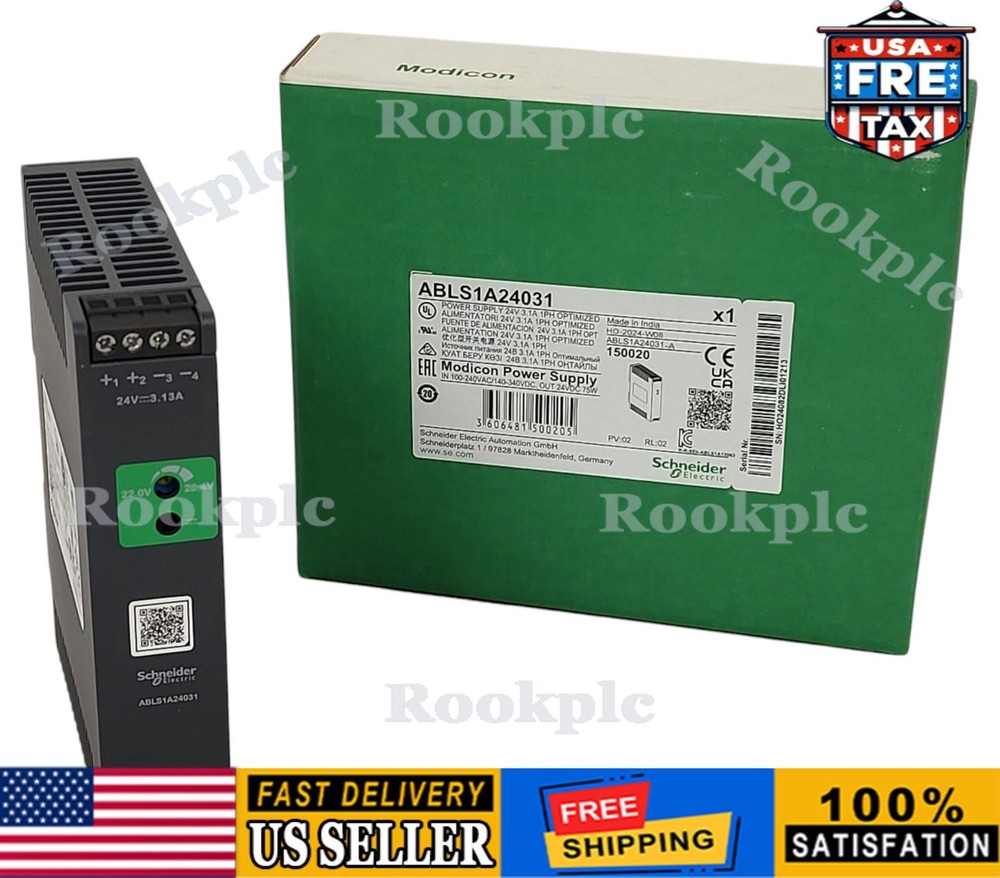 Schneider ABLS1A24031 Regulated Power Supply 100-240V AC, 24V 3.1 A Single Phase