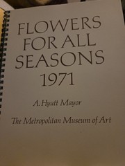 Metropolitan Museum Art Flowers for All Seasons 1971 Calendar Book