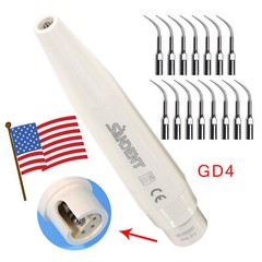 Dental Ultrasonic Scaler Handpiece / 5-20* Scaling Tips GD4 Fit DTE SATELEC NEW