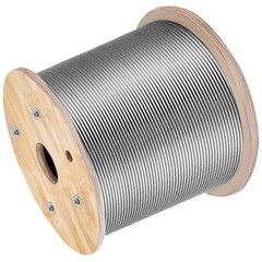 VEVOR T316 1×19 Stainless Steel Cable 500FT 1/8″ Cable Rail Steel Wire Rope