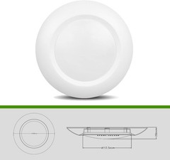 JULLISON 5 Pack 6″ LED Recessed Surface Mount Disk Dimmable Light White 5000K