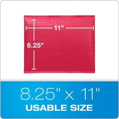 Effortless Shipping With 25 Red Poly Bubble Mailers 8.25 x 11 – Self-Seal Design