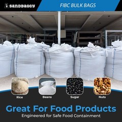 Sandbaggy NEW 35″ x 35″ x 30″ – FIBC Bulk Bags Super Sacks – 3000 lb Capacity