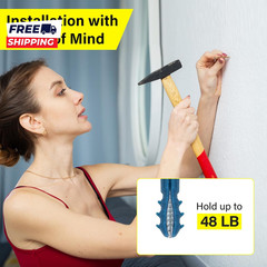 140Pcs Drywall Anchors and Screws Kit (3 Sizes) – Plastic Screw Anchors for Dryw