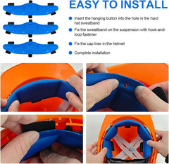 Hard Hat Sweatbands, Sweat Band for Safety Helmet, Washable Reusable Hardhat