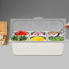 Party Fruit Seafood Buffet Tray Ice Food Serving Display Tray w/ Roll Top Cove