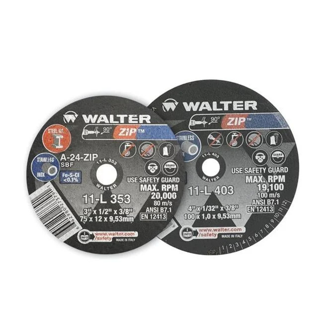 Walter 11L405 4 x 0.03 x 0.62 in. Zip Cut Off Wheel – Arbor Type 1