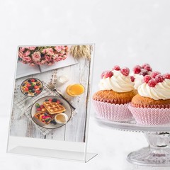 8.5 x 11 inches Clear Table Menu Display Stand Desktop Display Stand Paper Ho…