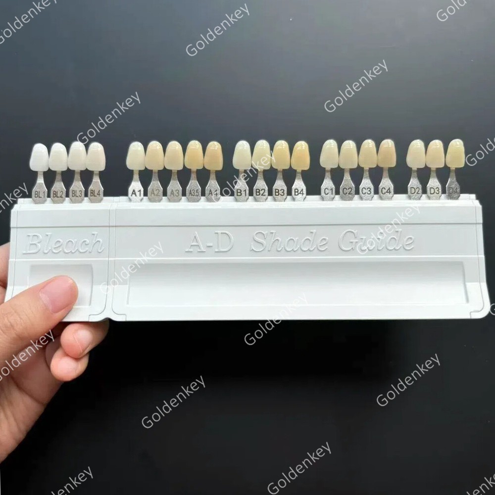 Dental A-D Shade Guide Bleach Teeth Natural Die Porcelain Custom Ivoclar Type US