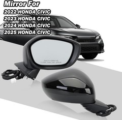 For Honda Civic 2022-2025 Right Passenger Side Mirror Power Heated Signal BSM