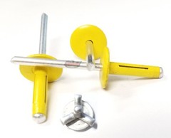 Yellow Exploding Pop Rivets 3/16″ Tri-Fold Large Head Aluminum Mandrel .040 -…
