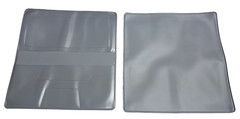 1 Gray Vinyl Checkbook Cover Standard Top Stub 6- 1/4″ x 3-3/8″ New