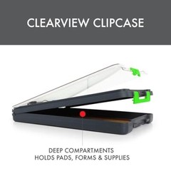 Dexas 5717-802 Clearview Clipcase clipboard Green 13.75 X 9.5 Inch