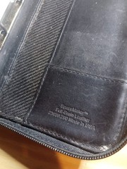 Vtg Slim Leather Pocket Size Franklin Covey Planner Binder Organizer Wallet USA