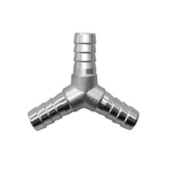2 PCS 5/16 x 5/16 Inch Stainless Steel Hose Barb Fittings 3 Way Y Shape Fuel