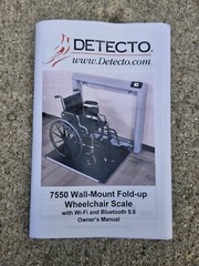 DETECTO 7550 Wall-Mount Fold-up wheelchair scale