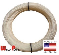 HDPE Polyethylene Plastic Welding Coils 0.5lb (100ft x 3mm 1/8 Natural) Repairs
