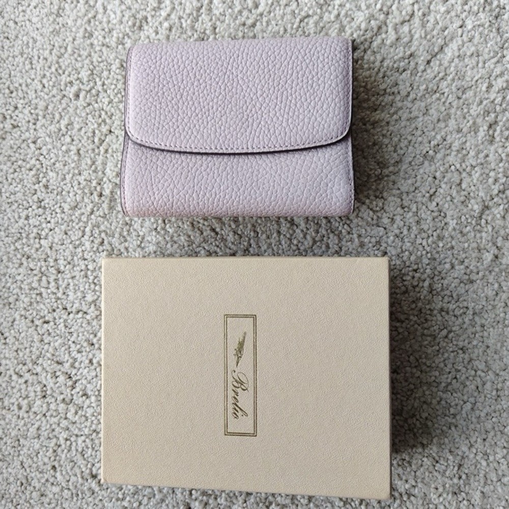 Brelio M5 Micro 5-Ring Leather Pocket Planner – Pastel Lavender / Cream w.box