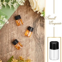 2ml Clear Small Glass Vials 100pcs with Screw Caps(100pcs) 100pcs,