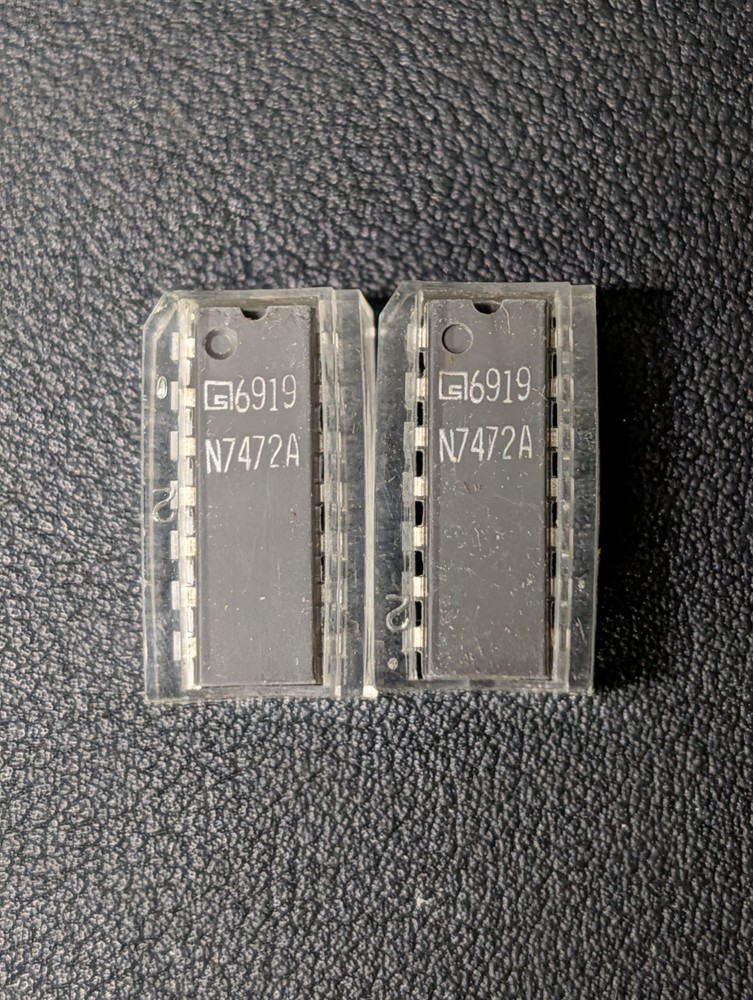 Vintage 1969 Signetics N7472A Master-Slave JK Flip-Flop IC Chip Lot of 2 Ceramic