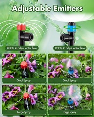 240FT Automatic Drip Irrigation System for Garden, Lawn, and Greenhouse