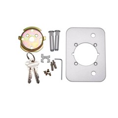 Brushed Chrome Commercial Storeroom Lever Trim With Lock For Panic Exit Device