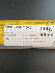 1 tube Sika Sikaswell S-2 oxide red polyurethane waterstop
