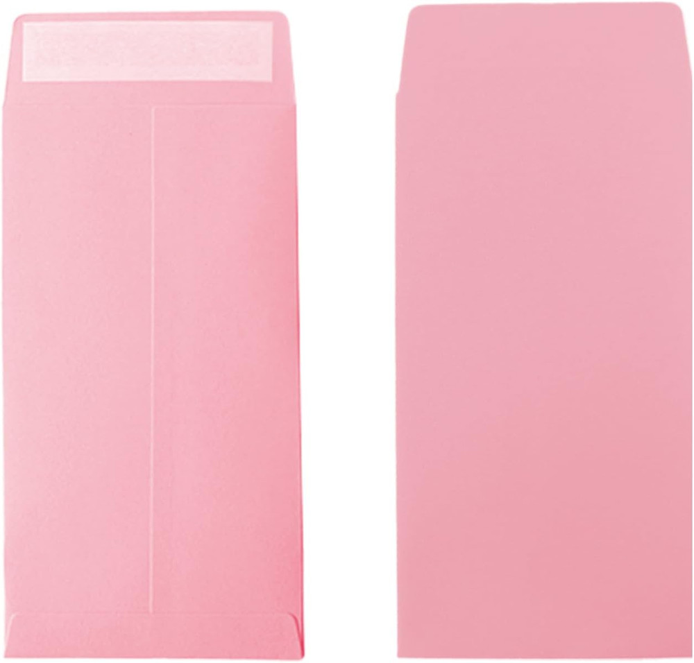 Cash Envelopes 100 packs 3.5×6.5 inches, pink envelopes, coin envelopes, seed en