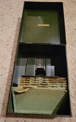 Vintage Steel File Card Box 4″x6″ Cards, Art Steel Company – ASCO New York USA.