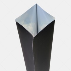 Multi-Size Both-Sided Matte Black Aluminium Mylar Open Top Bag w/ Tear Notches