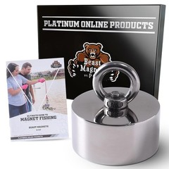 Powerful 2000lb N52 Fishing Magnet – Perfect for Underwater Salvage Adventures
