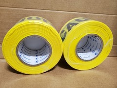 (2 Rolls) 3 in. x 1000 ft. 1.5 mil Caution/Cuidado Standard Barricade Tape