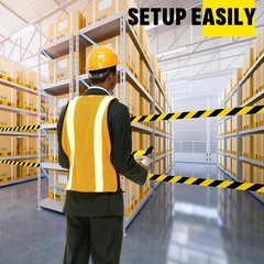 High Visibility Black & Yellow Caution Tape – 6 Rolls