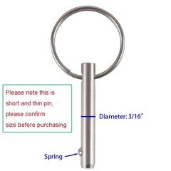 4 Pack Small Quick Release Pin, Diameter 3/16″, Usable One Size, Silver