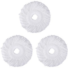 3 Pack Mop Head Replacement Spin 3 Count (Pack of 1), White-3