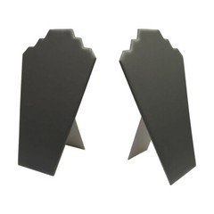 12-1/2 Inch High Slate Gray Leatherette Padded Easel Necklace Display
